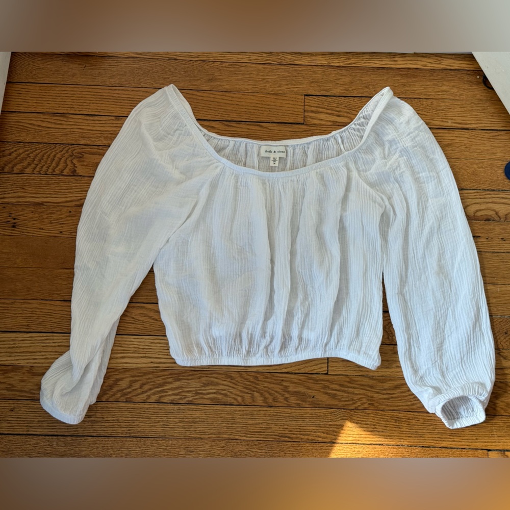 cloth & stone Puff Sleeve Blouse - Size Medium